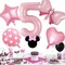 40 Inch Number 5 Balloon with Bow – Pink Jumbo Happy Birthday Balloon for Girls’ Birthday Party Decorations & Supplies